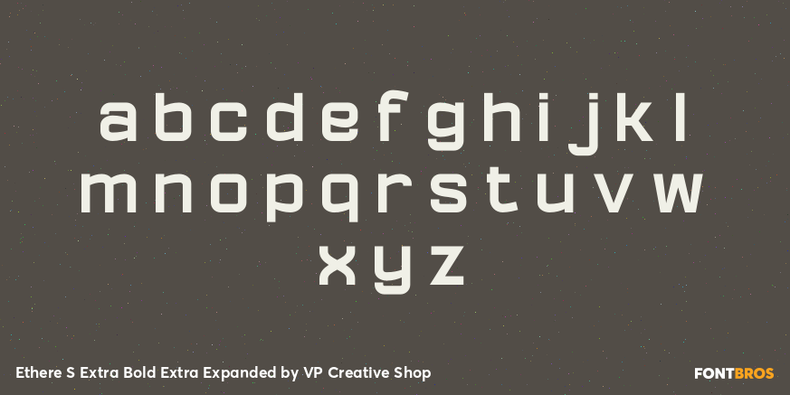 Ethere S Extra Bold Extra Expanded Font Poster #3
