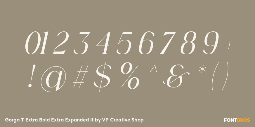 Gorga T Extra Bold Extra Expanded It Font Poster #4