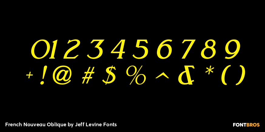 French Nouveau Oblique Font Poster #1