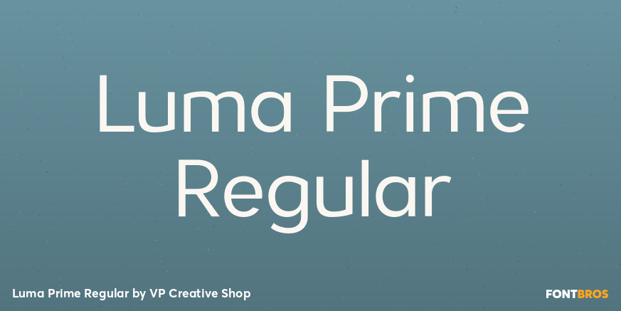 Luma Prime Regular Font Poster #1