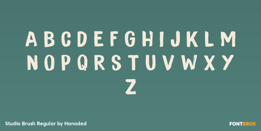 Studio Brush Regular Font Poster #2