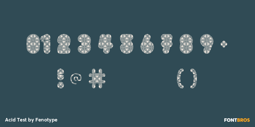 Acid Test Font Poster #4