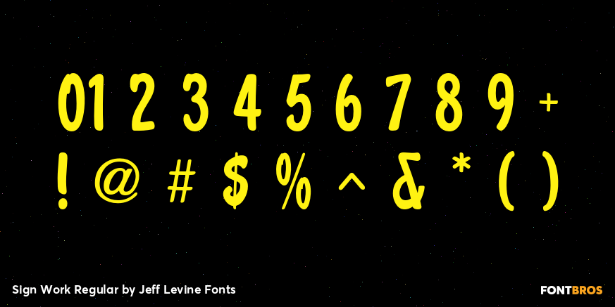 Sign Work Regular Font Poster #1