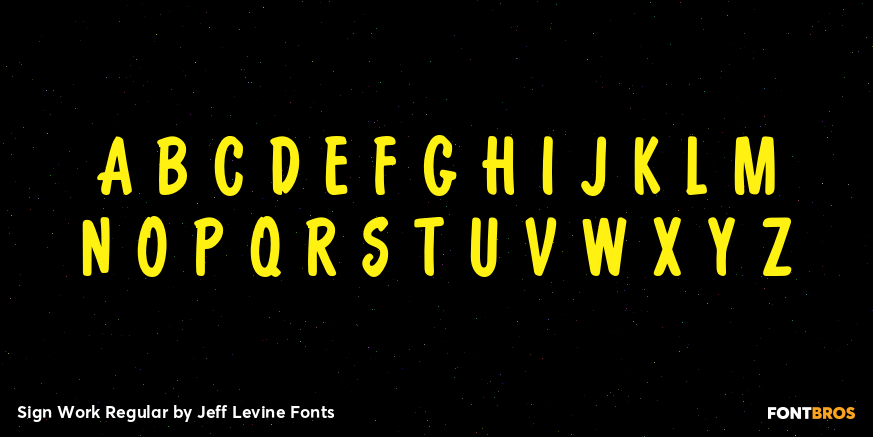Sign Work Regular Font Poster #1