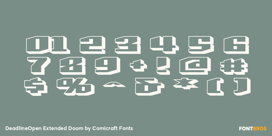 DeadlineOpen Extended Doom Font Poster #4