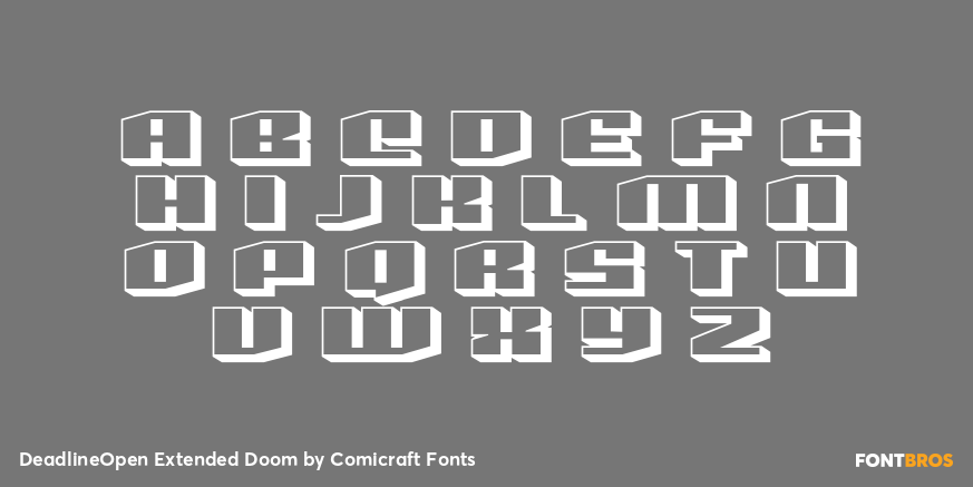 DeadlineOpen Extended Doom Font Poster #2