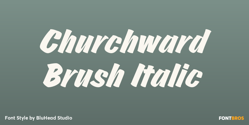 Churchward Brush Italic Poster