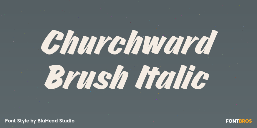 Churchward Brush Italic Poster