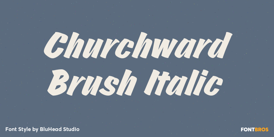 Churchward Brush Italic Poster