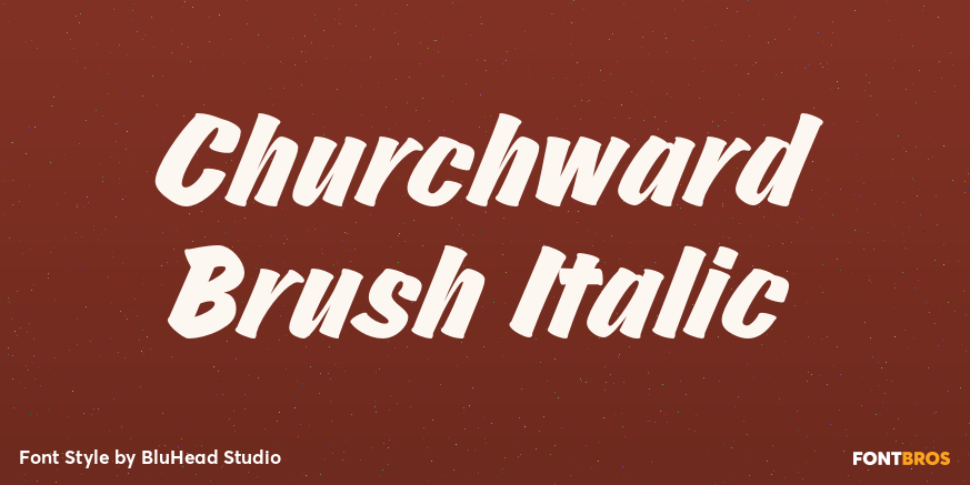 Churchward Brush Italic Poster