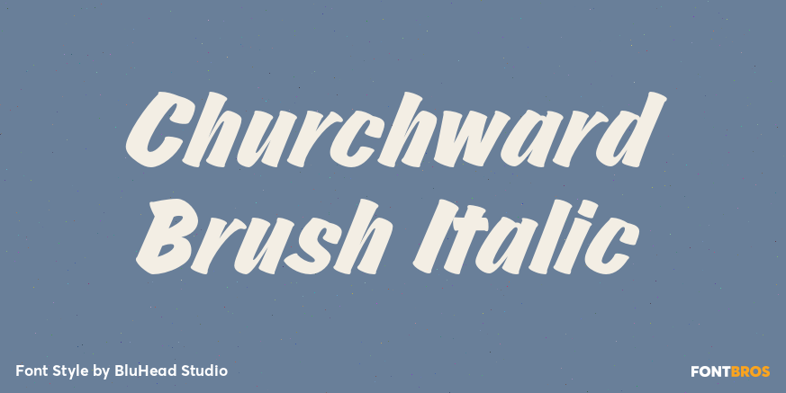 Churchward Brush Italic Poster