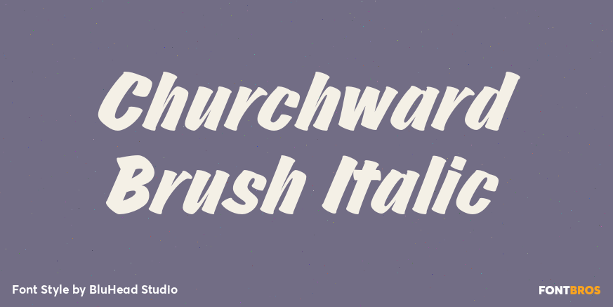 Churchward Brush Italic Poster