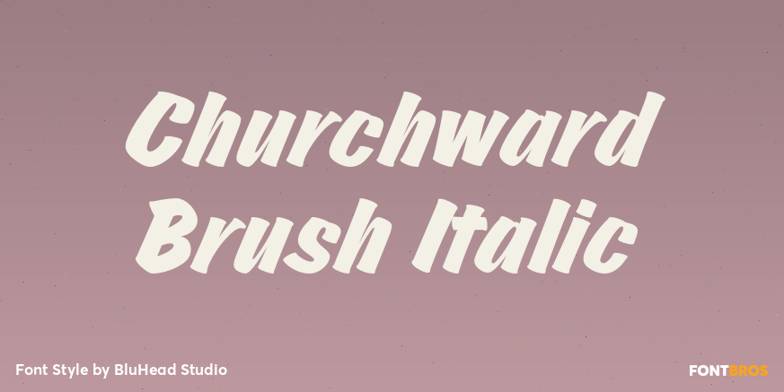 Churchward Brush Italic Poster