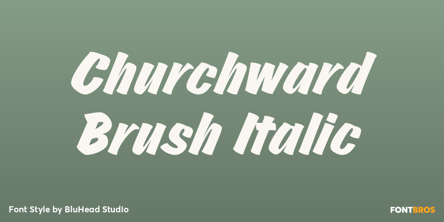 Churchward Brush Italic Poster
