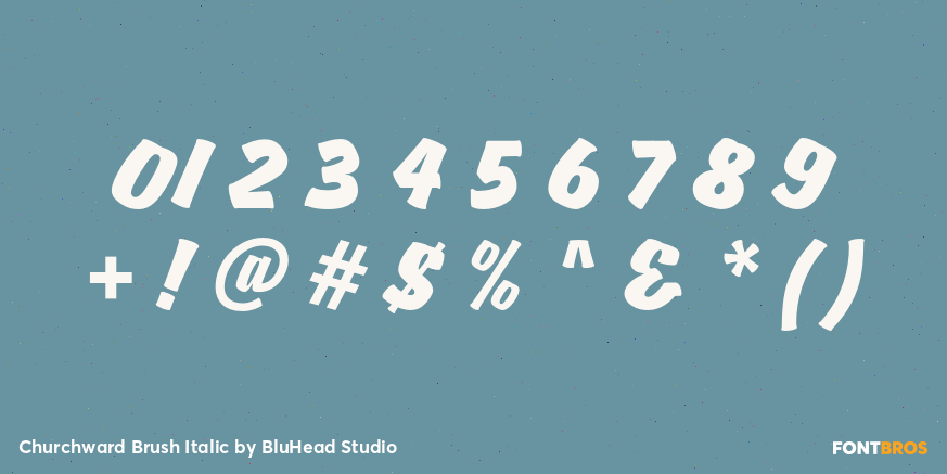 Churchward Brush Italic Font Poster #1