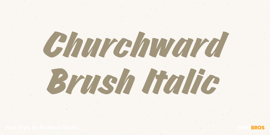 Churchward Brush Italic Poster