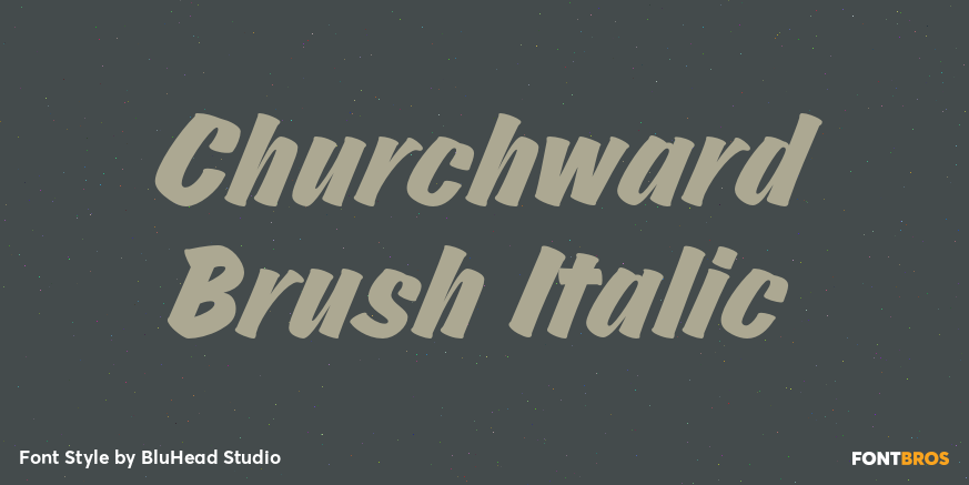 Churchward Brush Italic Poster