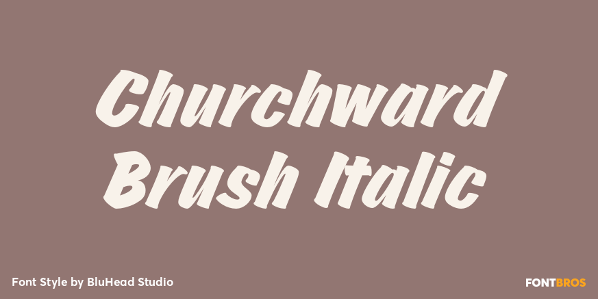 Churchward Brush Italic Poster