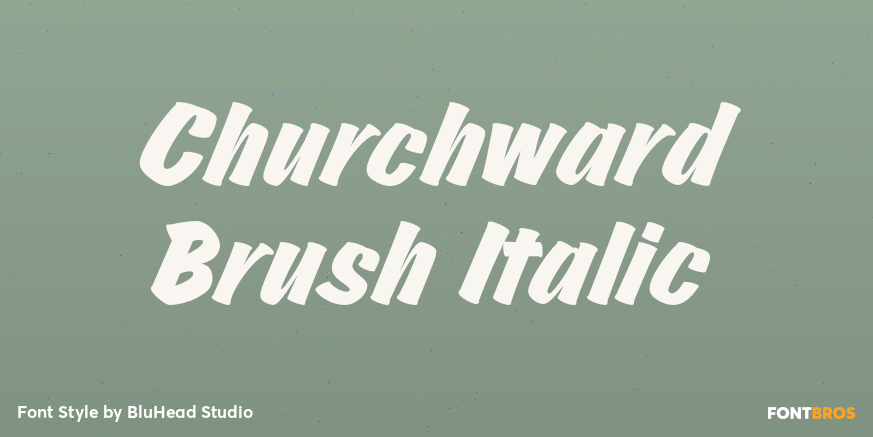 Churchward Brush Italic Poster