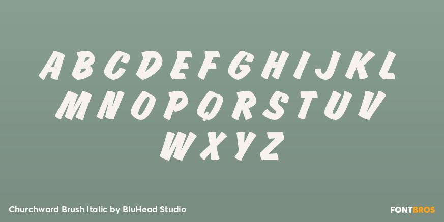 Churchward Brush Italic Font Poster #2