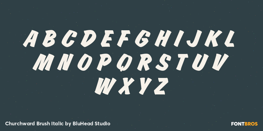 Churchward Brush Italic Font Poster #1