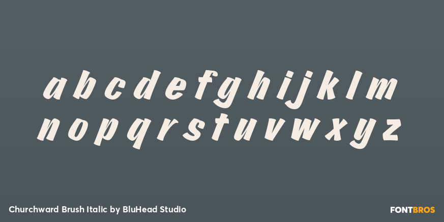 Churchward Brush Italic Font Poster #1
