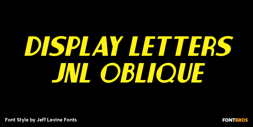 Display Letters JNL Oblique Poster