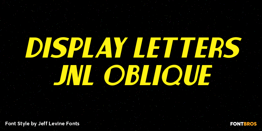 Display Letters JNL Oblique Poster