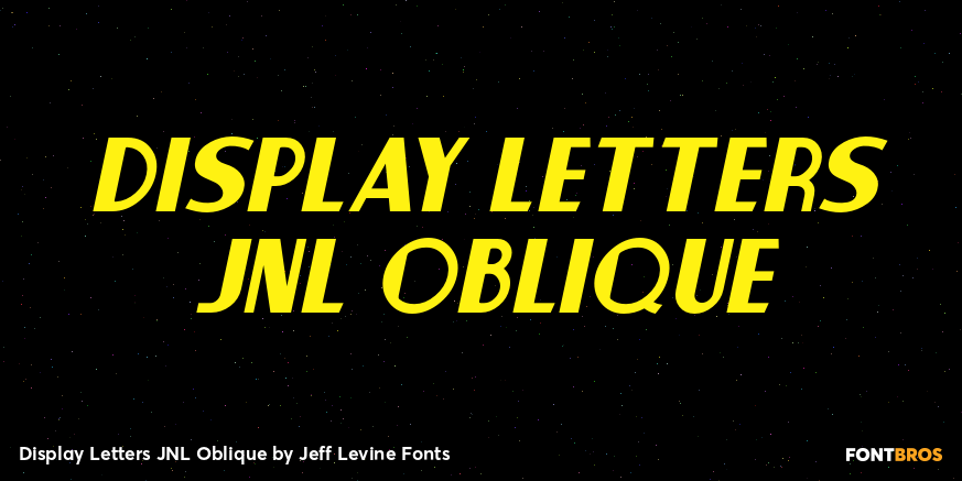 Display Letters JNL Oblique Poster