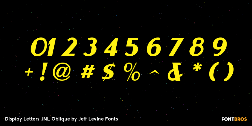 Display Letters JNL Oblique Font Poster #4