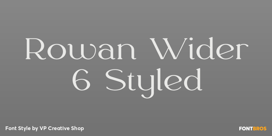 Rowan Wider 6 Styled Font Poster #1