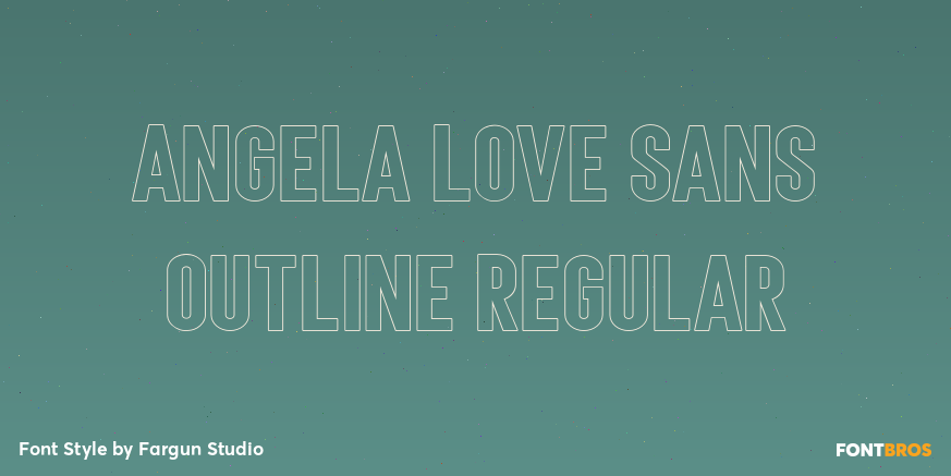 Angela Love Sans Outline Regular Poster