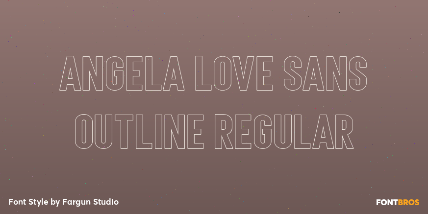 Angela Love Sans Outline Regular Poster