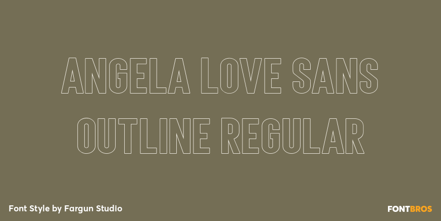 Angela Love Sans Outline Regular Poster