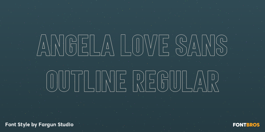 Angela Love Sans Outline Regular Poster