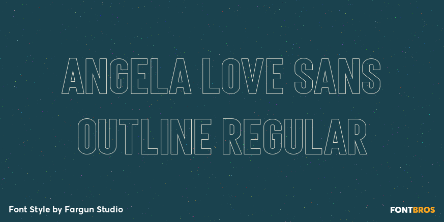 Angela Love Sans Outline Regular Poster