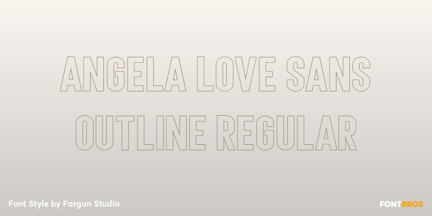 Angela Love Sans Outline Regular Poster