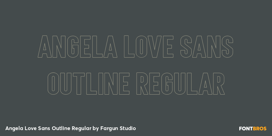 Angela Love Sans Outline Regular Poster
