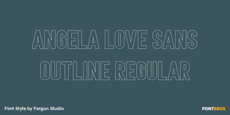 Angela Love Sans Outline Regular Poster