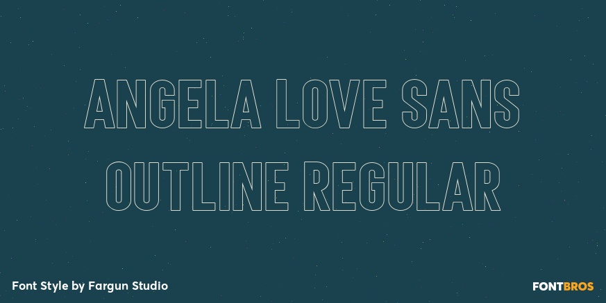 Angela Love Sans Outline Regular Poster