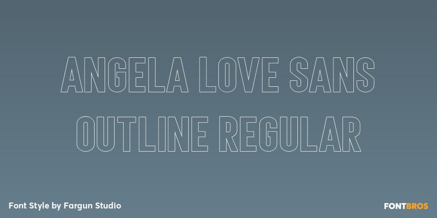 Angela Love Sans Outline Regular Poster