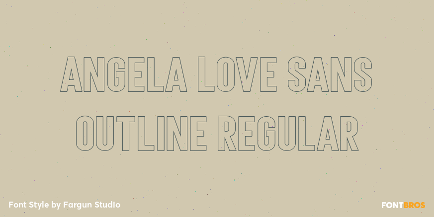 Angela Love Sans Outline Regular Poster