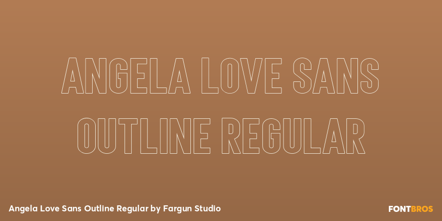 Angela Love Sans Outline Regular Poster