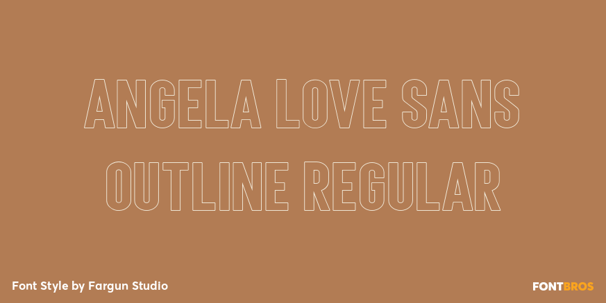 Angela Love Sans Outline Regular Poster