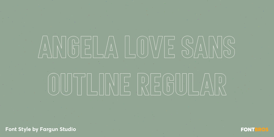 Angela Love Sans Outline Regular Poster