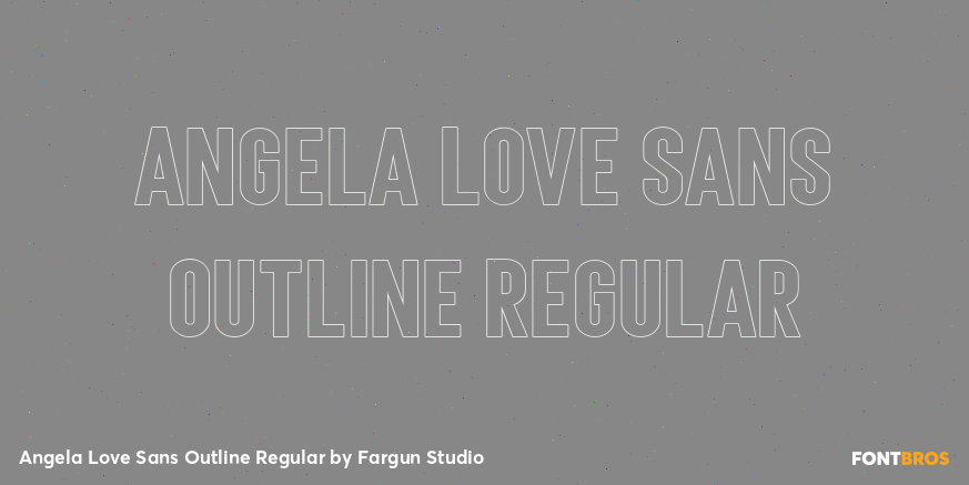 Angela Love Sans Outline Regular Poster