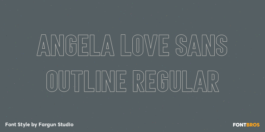 Angela Love Sans Outline Regular Poster