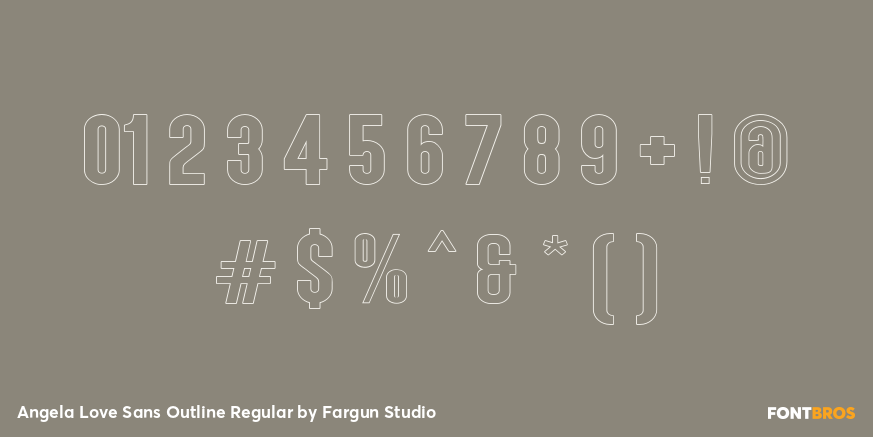 Angela Love Sans Outline Regular Font Poster #4