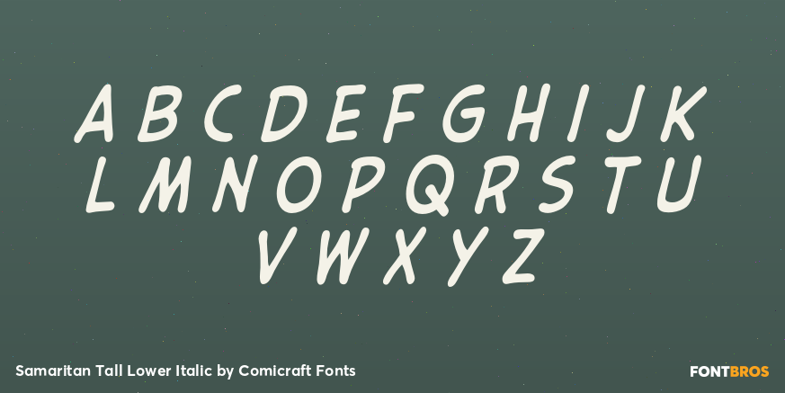 Samaritan Tall Lower Italic Font Poster #2