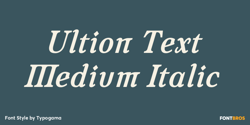 Ultion Text Medium Italic Poster